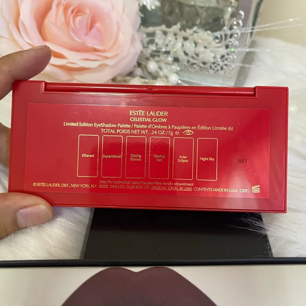 ESTEE LAUDER CELESTIAL GLOW MINI EYESHADOW PALETTE AND JUDA BEAUTY LIPSTICK